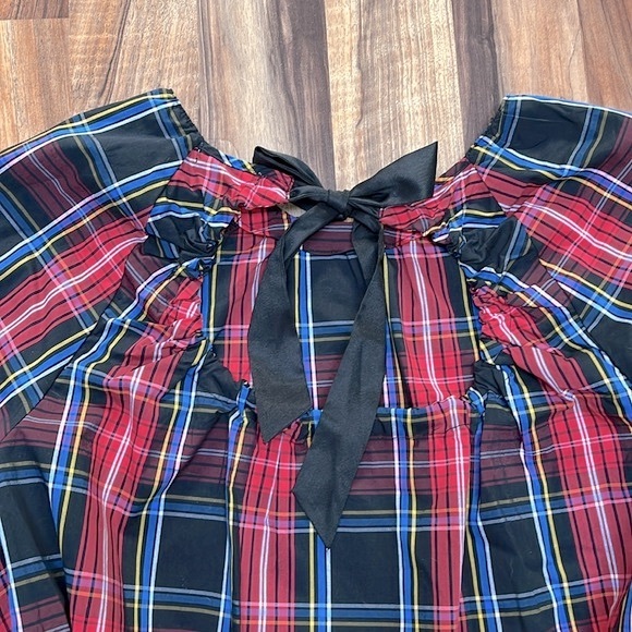 Draper James RSVP plaid tie waist holiday dress with keyhole back size XXL NWT - Picture 6 of 8
